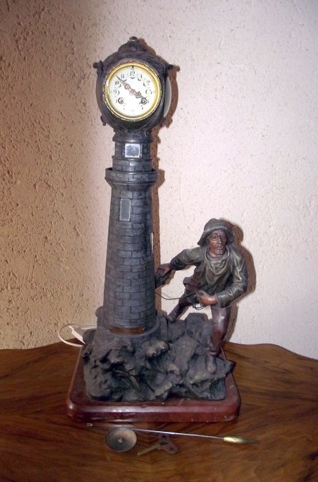 Uhr - C. Mouflier - Rohzink - Ende des 19. Jahrhunderts