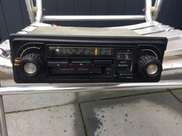 Auto radio d'epoca eccezionalmente rara PHILIPS 860 MERCEDES PORSCHE - Philips - 1977-1979
