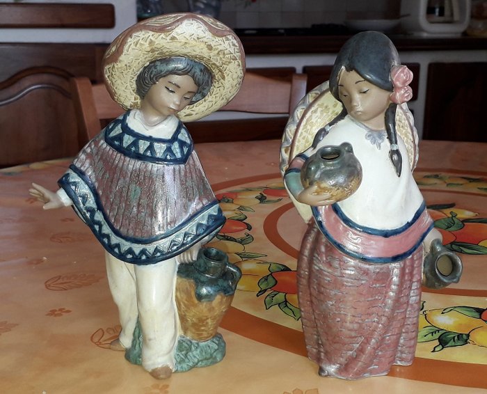 Lladró - Lille figur, Mexicanske børn (2) - Porcelæn