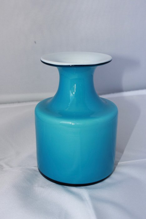 Per Lütken - Holmegaard - Blaue Carnaby Vase (1) - Glas