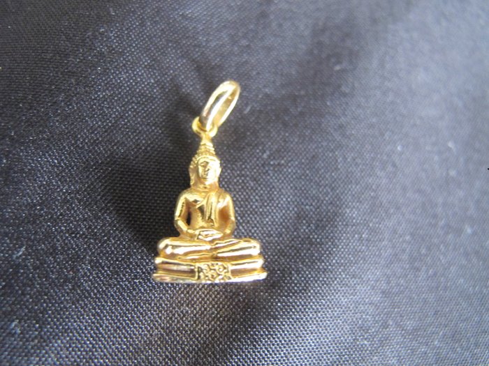Ciondolo Buddha 3,8 grammi - 18 carati d'oro - Tailandia - Fine XX secolo