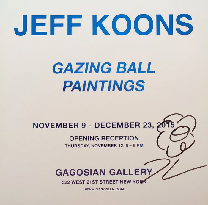 Carton d invitation 2016 JEFF KOONS 