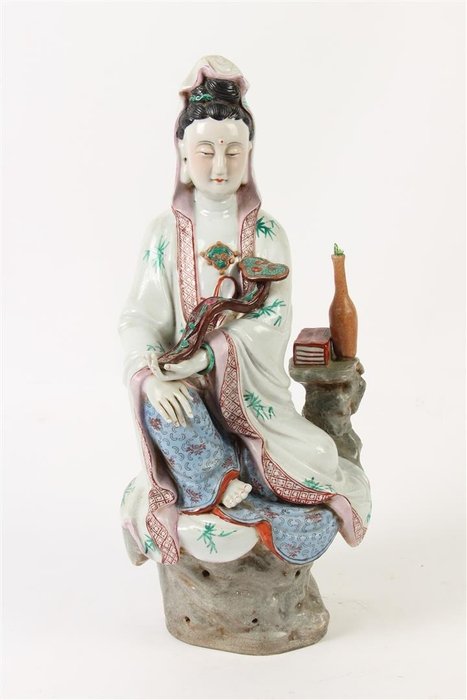 Szobor - J 阁 Fu Jian Hui Guan 会馆 会馆 - Porcelán - Guanyin - Kína - Republic period (1912-1949)
