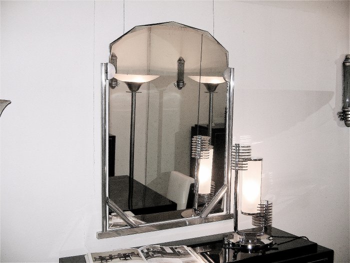 Gran espejo de pared Art Deco