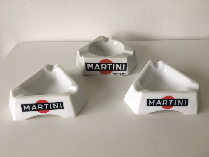 Martini, La Porcelaine & Opalex - Cenicero, Ceniceros Martini y Vermut Martini (3) - Porcelana