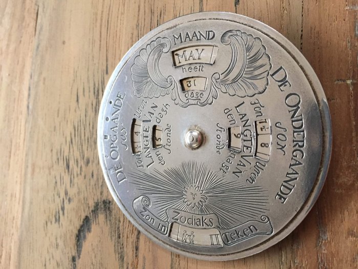 evigvarende sølvkalender (1) - .1000 sølv, .925 sølv - Nederland - Tidlig på 1900-tallet