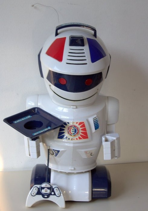 Giochi Preziosi - Emiglio robot di design telecomandato, Funzionante, con vassoio - 1980 - Robot