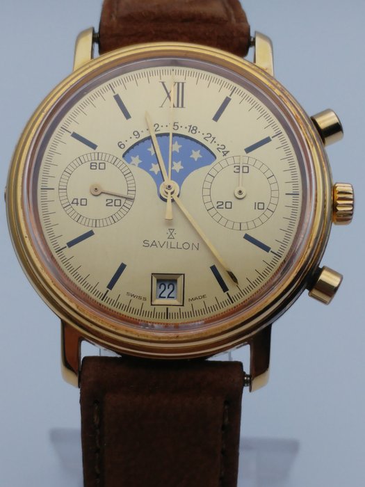 Savillon - Chronograph Valjoux 7734 - Moonphase - " - Ref. 34300 "NO RESERVE PRICE" - Férfi - 1970-1979