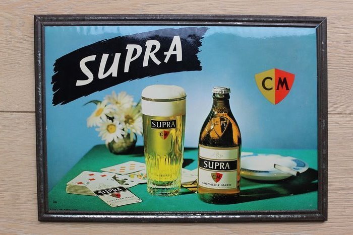 1956-Supra Pils-brewery Chevalier Marin-Sign-Glacoide