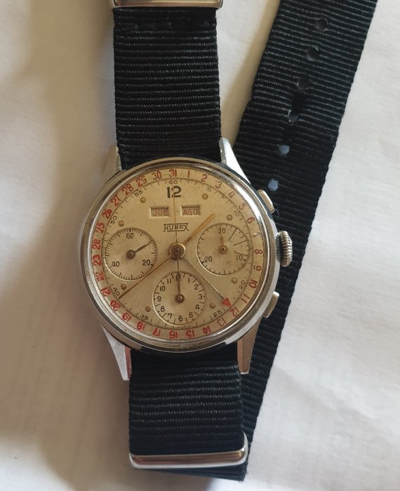 Hugex - Chronograph Triple Date - Homme - 1950-1959