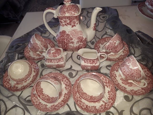 Enoch Wedgwood - tea set for 6 'Woodland' - Porcelain