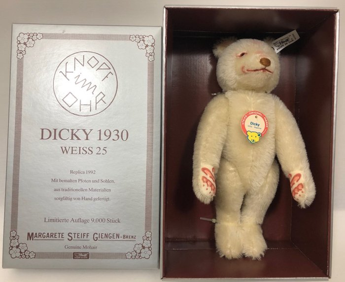 Steiff 1930 Replica Dicky Teddy Bear 407550 1992-25cm 