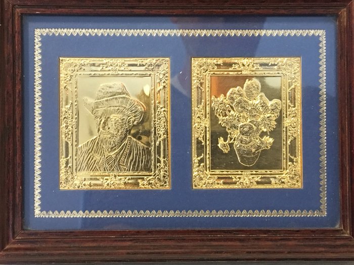 Franklin Mint - Obras Vincent van Gogh - Chapado en oro de 24k