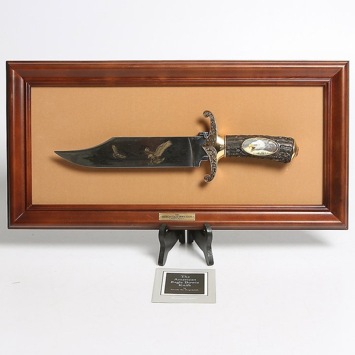 Franklin Mint - American Eagle Bowie Knife  -  Ronald Van Ruyckevelt - .999 (24 kt) 黃金, 鋼