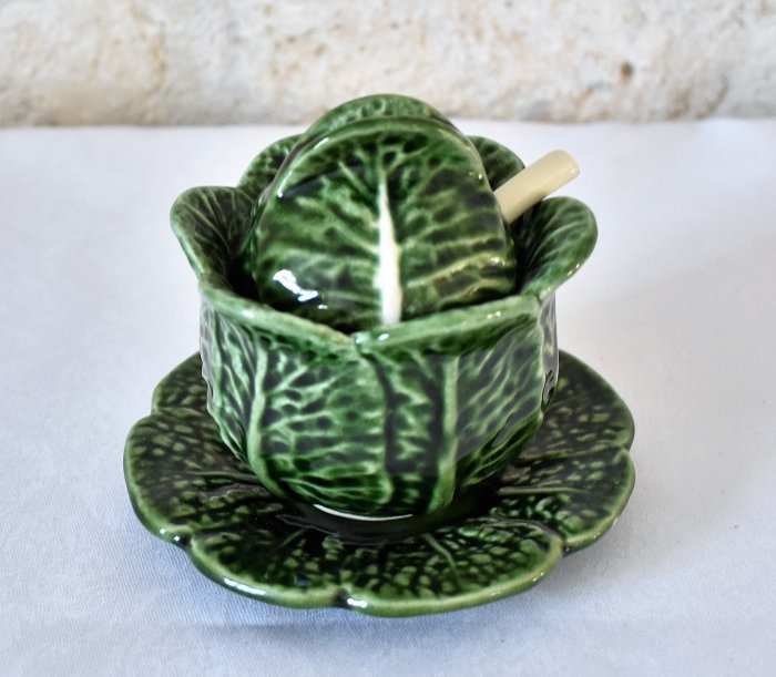 Bordallo Pinheiro - Mustard pot in the form of cabbage - Porcelain