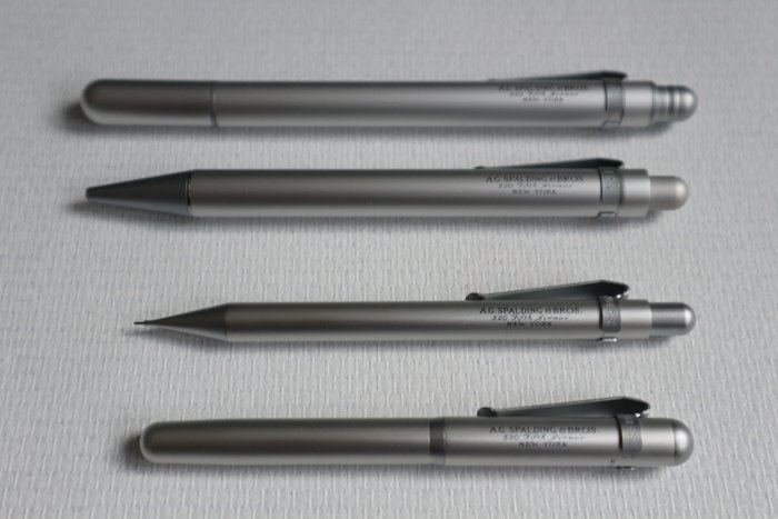 A.G. Spalding & Bros - fountain pen, ballpoint pen, mechanical pencil, rollerball - Group of 4
