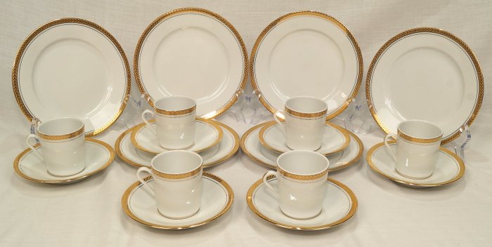 Editions d'Art - Porcelaine de Couleuvre - 咖啡/小咖啡杯服務+甜點 (18) - 瓷器