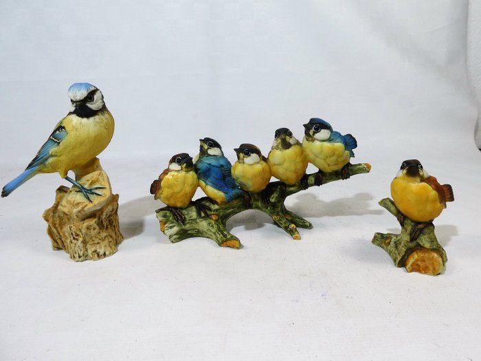 V. Bindi - Capodimonte - Drobne figurki ptaków - Porcelana, herbatniki