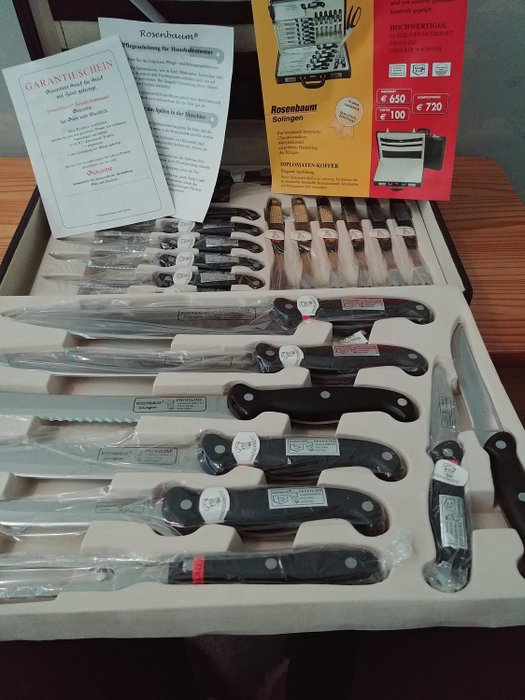 Rosenbaum Solingen - Set de cuțit de înaltă calitate din 24 de piese, realizat manual - Oțel inoxidabil din oțel inoxidabil