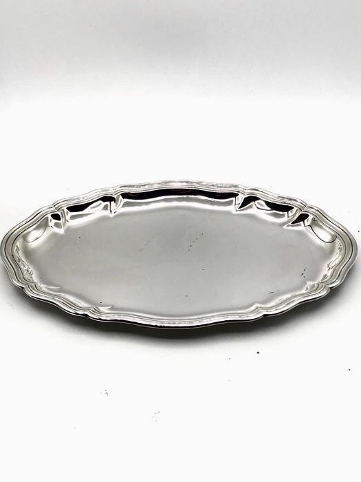 Tray, 19th Century silver Tray with contoured edge - Silver - Germany - Late 19th century