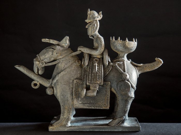 Silla warrior on horseback - Ceramic - Korea - Second half 20th century