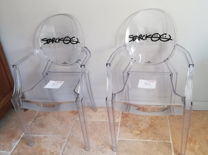 Philippe Starck - Kartell - Spisebordstol (2) - Louis Ghost-stol