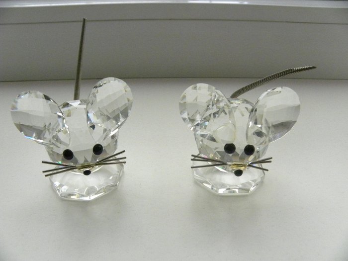 Swarovski - Mouse small (2). - Crystal