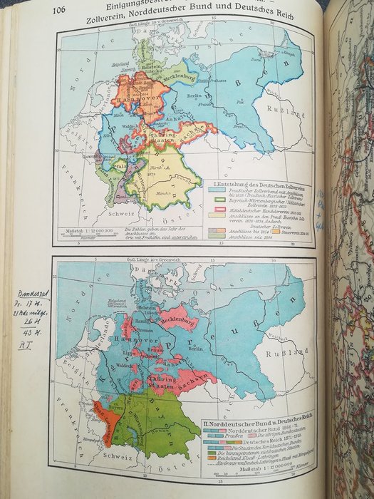 Allemagne Atlas Des écoles Historiques Vers 1936 Cartes