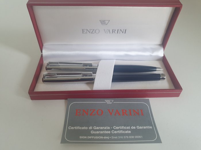 Enzo Varini - Set de bolígrafo y pluma estilográfica