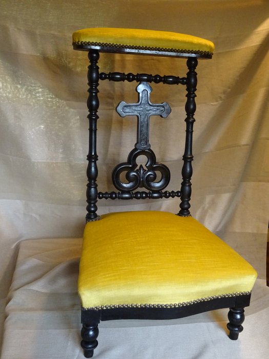 Napoleon III Pray God Chair - Fløyel - Andre halvdel av 1800-tallet