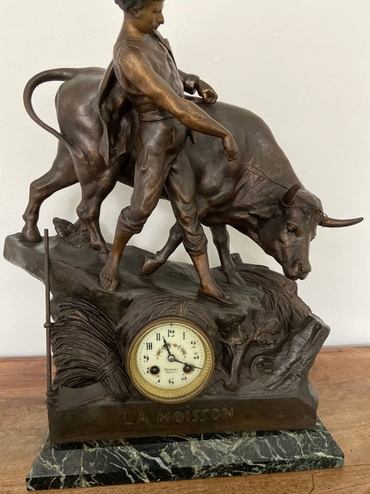 Εξαιρετικά μεγάλο ρολόι μανδύας - emile picault (1833/1915) - Zamac - 19th century
