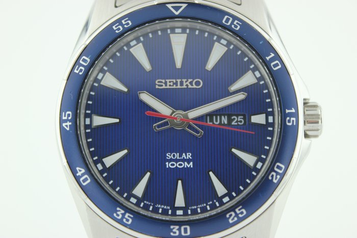 Seiko - "NO RESERVE PRICE"  Solar Day Date 100m - V158-0AY0 - 男士 - 2011至现在