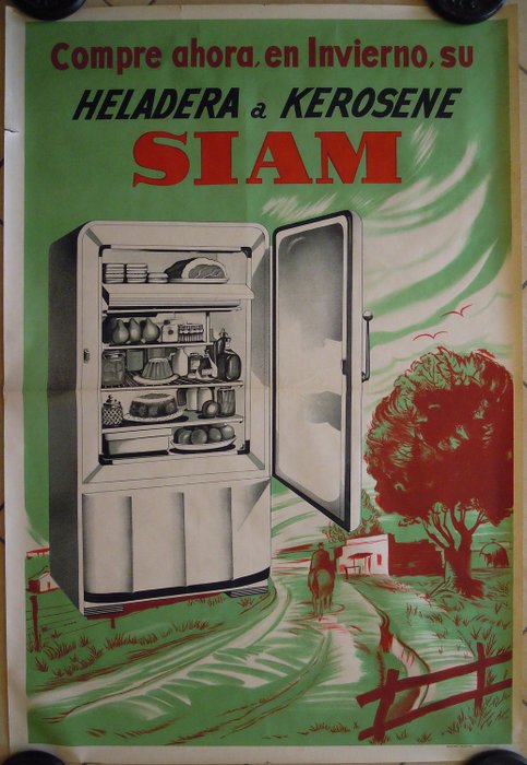 Industria Argentina - Heladera a kerosene Siam - Década de 1950