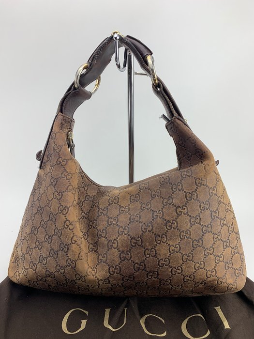 Gucci - No RP Horse Bit Brown GG Pattern Zipper Tote bag - Catawiki