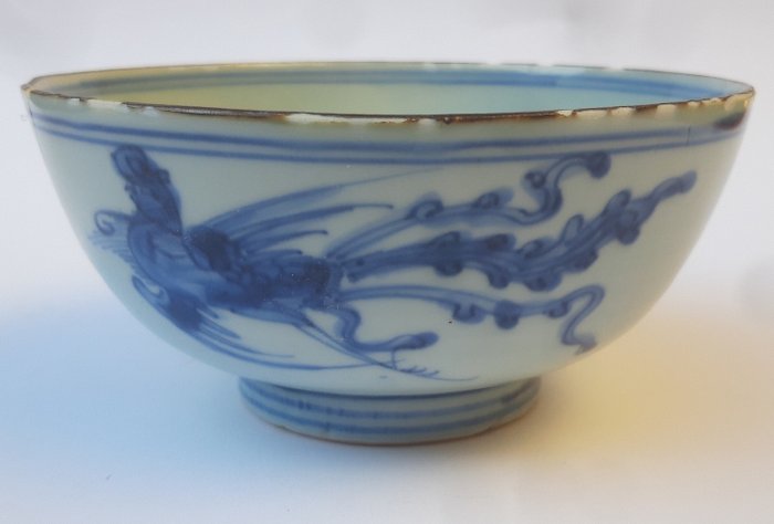 碗 - 藍色和白色 - 瓷器 - 中國 - 明朝明朝（1368-1644）