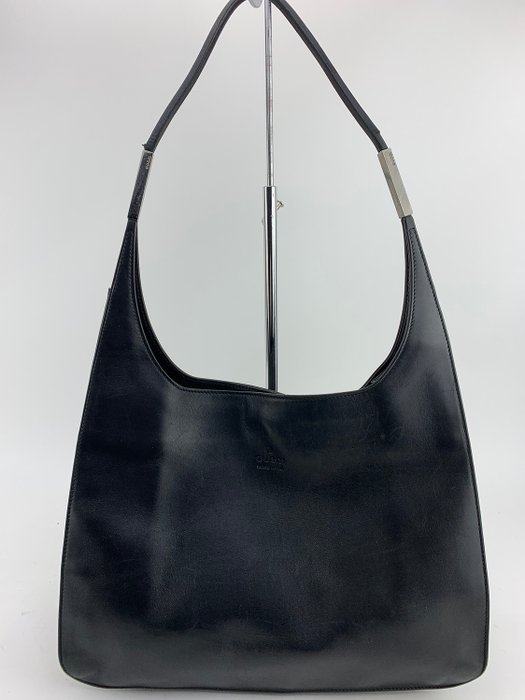 Classic Black Leather Magnet Tote bag 