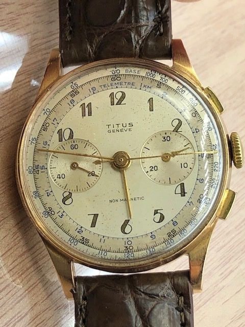 Titus - Geneve-Chronograph (0.750) 18K Gold - L148 - Herren - 1950-1959