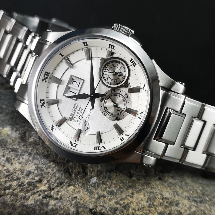 Seiko - "NO RESERVE PRICE"- Premier Kinetic *Perpetual* w/0riginal Steel Band - 7D48-0AA0 - Hombre - 2011 - actualidad