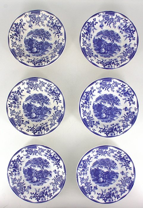 Conjunto de taza de cerámica de trébol de cuatro hojas, hecho en Italia 1980 (6) - Cerámica