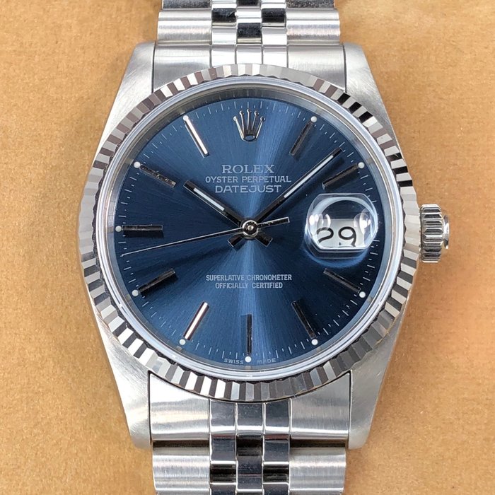 Rolex - Datejust Blue Dial - 16234 - Άνδρες - 1980-1989