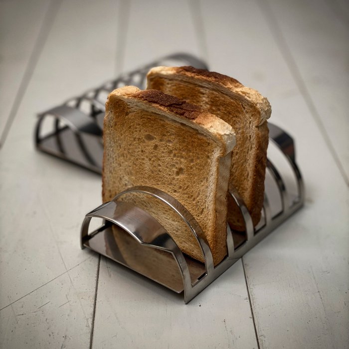 Arne Jacobsen - Stelton - 烤面包架Cylinda Line (2) - 钢材（不锈钢）