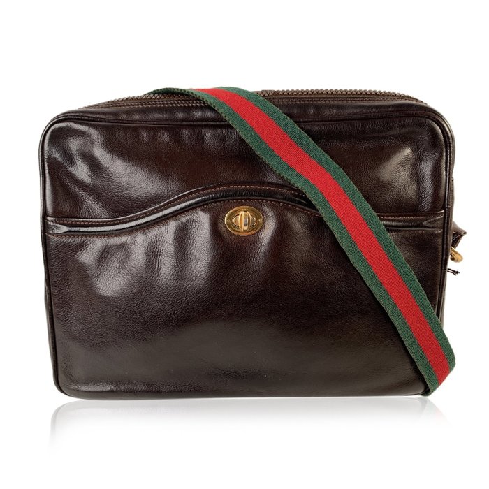 Gucci - Vintage Brown Leather Horsebit Shoulder bag - Catawiki