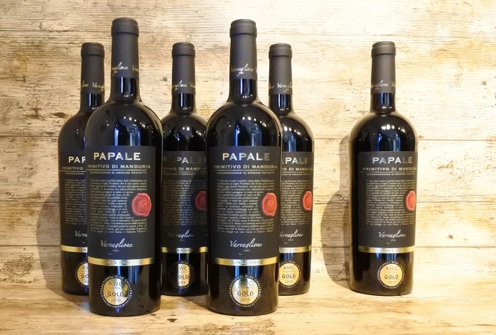 2017 Varvaglione, "Papale Linea Oro" - Puglia Primitivo di Manduria - 6 Bottles (0.75L)