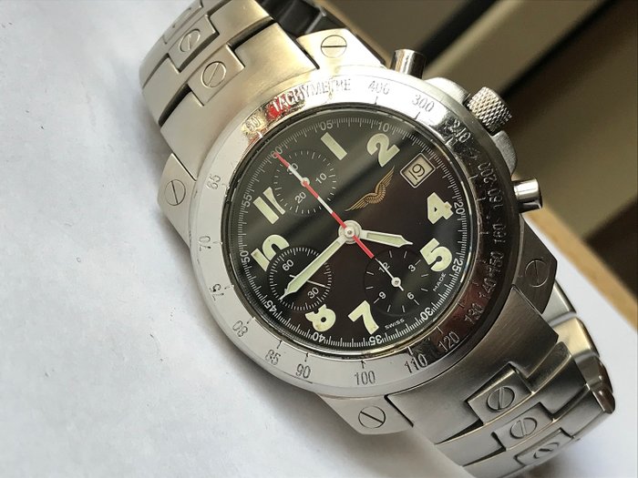 cronografo automatico north eagles - mov.valjoux 7750 (swiss made) - (no reserve price) - Homem - 1990-1999