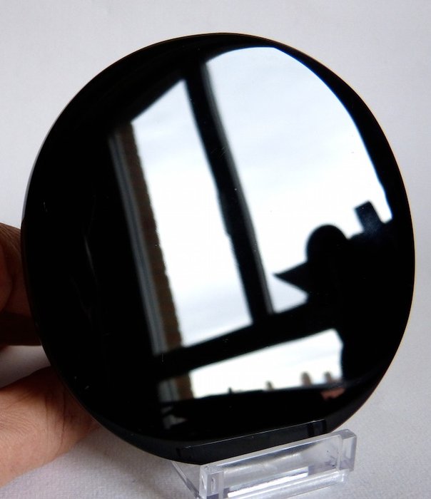 墨西哥黑曜石鏡-10厘米 - 147 g