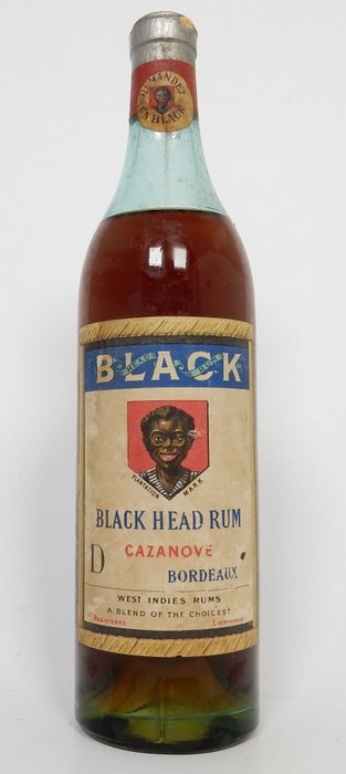 Black Head Rum Cazanove - West Indies Rum - b. Jaren 1940 - 70cl