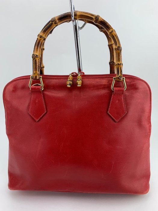 gucci bamboo bag red