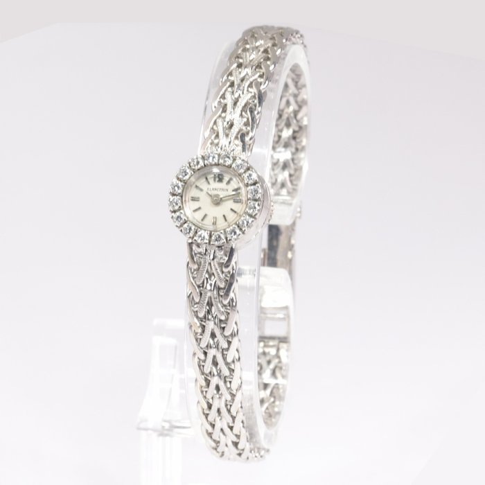 Blancpain - 18 carati Oro bianco - Anni '50 vintage, orologio da donna - 0.48 ct Diamante