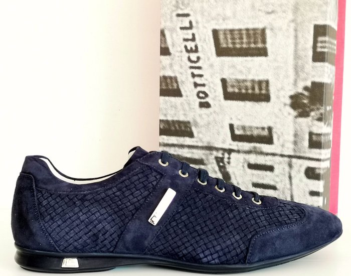 Roberto Botticelli - Velour blu pantof de tenis - Mărime: IT 44, UK 10