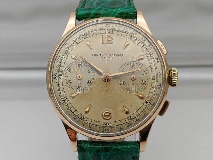 Baume & Mercier - Bicompax gold 18kt - 50533 3921 - NO RESERVE PRICE - 男士 - 1950-1959